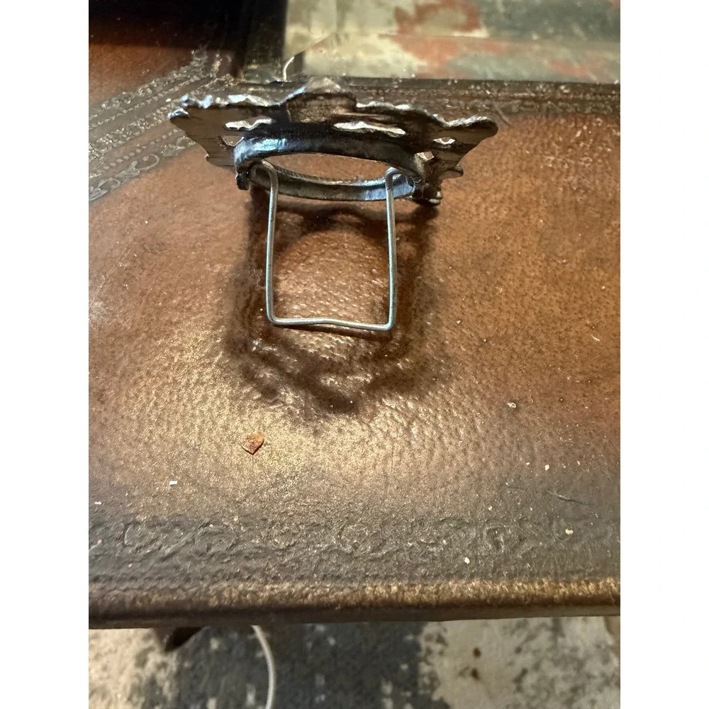 Vintage‎ Miniature Cast Iron Picture Frame Small Victorian Ornate Baroque Goth